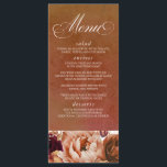 Menu en terre cuite florale d'herbe des Pampas<br><div class="desc">Cartes de menu en terre cuite avec fleurs et herbe des Pampas</div>