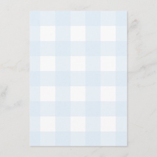 Menu En vichy bleu (Dos)