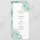 Menu encre éclaboussée aquarelle (Devant / Derrière)