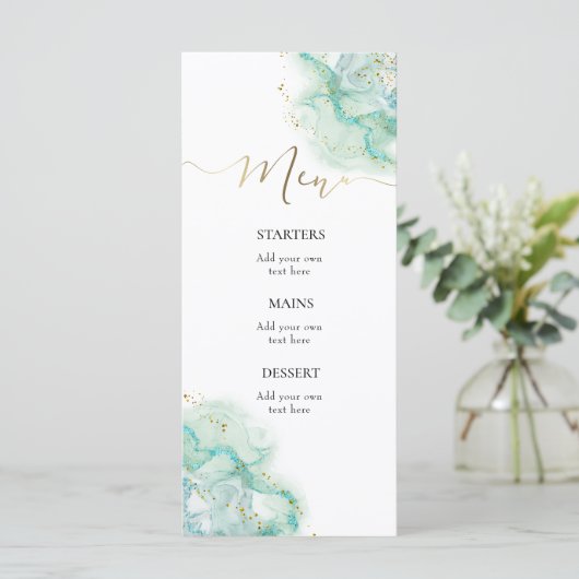 Menu encre éclaboussée aquarelle (Debout devant)