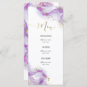 Menu encre violette (Devant / Derrière)