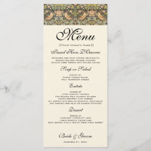 Menu Ensemble de mariage vintage Strawberry Thieves
