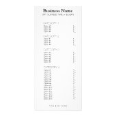 Menu Entreprise avec tarif (Devant)