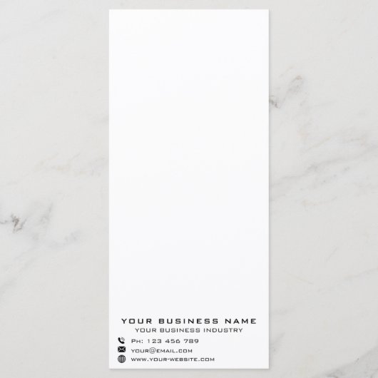 Menu Entreprise Promotionnelle Personnalisée - Moderne (Dos)