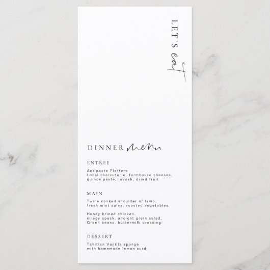 Menu Estelle Minimalist Wedding Long (Voorkant)