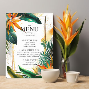 Menu et liste de boissons Oiseaux de Paradise Blis