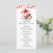 Menu et programme de la baby shower de l'ours de l (Debout devant)