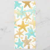 Menu Eté Océan Côte Starfish Plage Mariage (Dos)