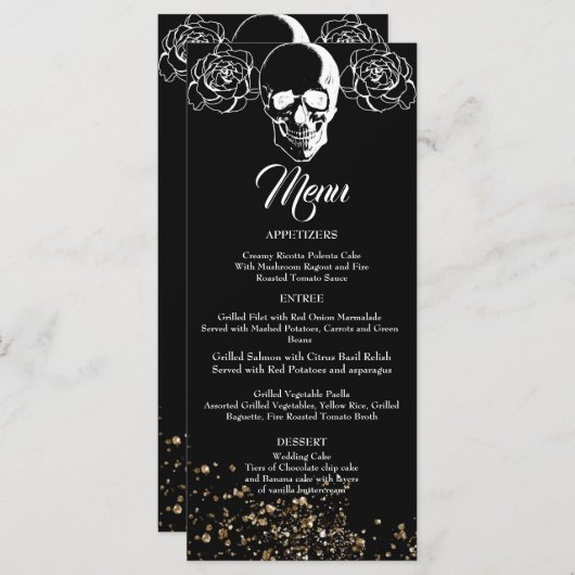 Menu Eternal Elegance Mariage gothique (Devant / Derrière)