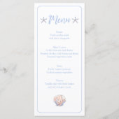 Menu étoile de mer et coquillage (Devant)