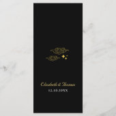 Menu Étoile filante bleue Mariage céleste du soleil et  (Dos)