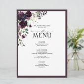 Menu Eucalyptus Botanical Sage Green Wedding (Staand voorkant)