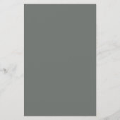 Menu Eucalyptus Botanical Sage Green Wedding (Achterkant)