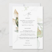 Menu Eucalyptus Glow Gold Greenery Kaart (Voorkant)