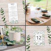 Menu Eucalyptus minimaliste contemporain