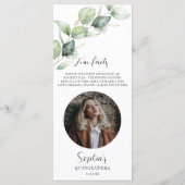 Menu Eucalyptus Quinceanera 15ème anniversaire de la fê (Dos)