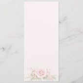Menu Eucalyptus Rose Ruban Élégant Baptême (Dos)