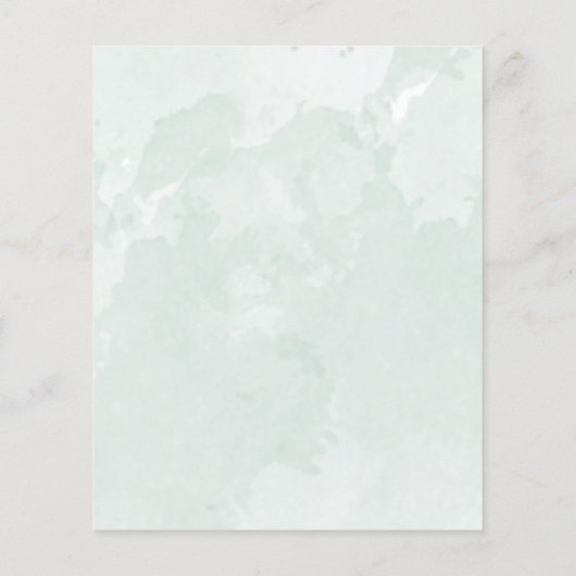 Menu Eucalyptus sauge vert aquarelle (Dos)