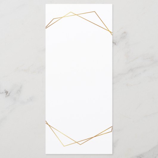 Menu Eucalyptus Verdure Or Mariage géométrique (Dos)