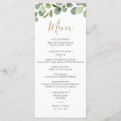 Menu Eucalyptus vert simple (Devant)