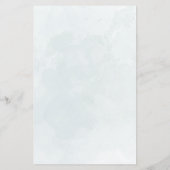 Menu Eucalyptus Waterverf Stusty Blue Wedding (Achterkant)