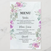 Menu Eucalyptus Waterverf Stusty Blue Wedding (Voorkant)