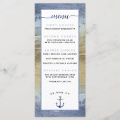 Menu Événement Bleu & Or ⚓️ ou Mariage Nautique (Devant)
