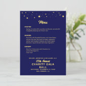 Menu Événement de la société de gala de charité Bleu Or (Debout devant)