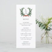 Menu Evergreen Garland Wreath Wedding (Debout devant)