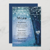 Menu Evermore | Forêt de fée enchantée | Dîner bleu (Devant / Derrière)