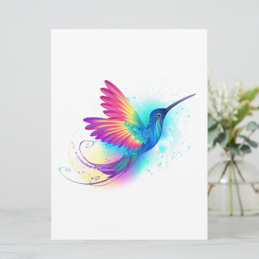 Menu Exotic Rainbow Hummingbird (Debout devant)