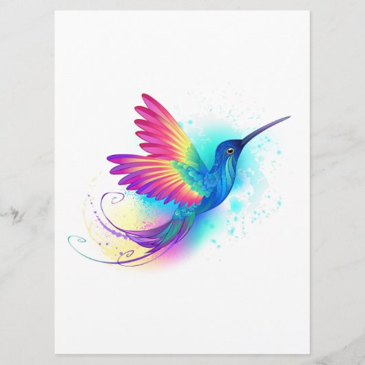 Menu Exotic Rainbow Hummingbird (Devant)