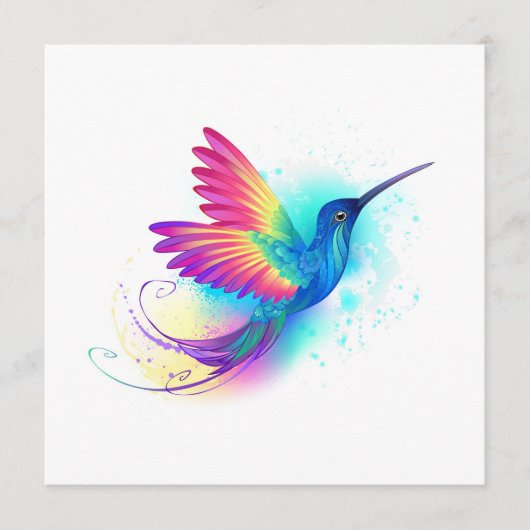 Menu Exotic Rainbow Hummingbird (Devant)