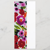 Menu Explosion de couleur vive Fleurs à l'aquarelle enc (Dos)