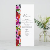 Menu Explosion de couleur vive Fleurs à l'aquarelle enc (Debout devant)