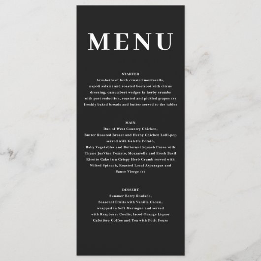 Menu faire 90 look bon or noir (Devant)