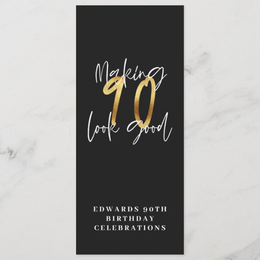 Menu faire 90 look bon or noir (Dos)