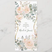 Menu Faire Mariage Fleur Botanique Pivoine & Eucalyptus (Dos)