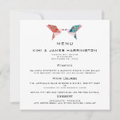 Menu Faire-part de mariage des colombes Origami (Devant)