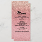 Menu Fairy Tale Rose Parties scintillant Sweet 16 Glam (Devant / Derrière)