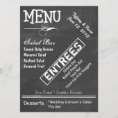 Menu fait sur commande de mariage de sembler de (Devant)