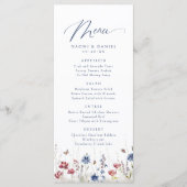 Menu Fall Watercolor Wildflower Mountain Rustic Wedding (Devant)