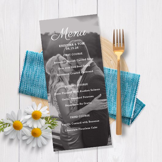 Menu fantaisie de photo préférée