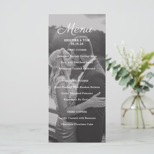 Menu fantaisie de photo préférée (Debout devant)