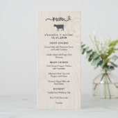 Menu Farmhouse Chic | Bois blanc avec Mariage de vache  (Debout devant)