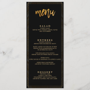 Menu FASCINANT MODERNE de dîner de mariage