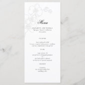 Menu Faux Embossé Orchid Mariage classique moderne (Devant)