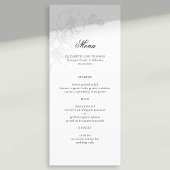 Menu Faux Embossé Orchid Mariage classique moderne