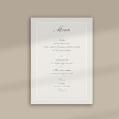 Menu Faux Embossés Triple Frame Mariage traditionnel
