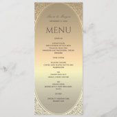 Menu Faux Gold Foil Mariage (Devant)
